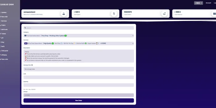 SankarSMMPanel.com Panel Image